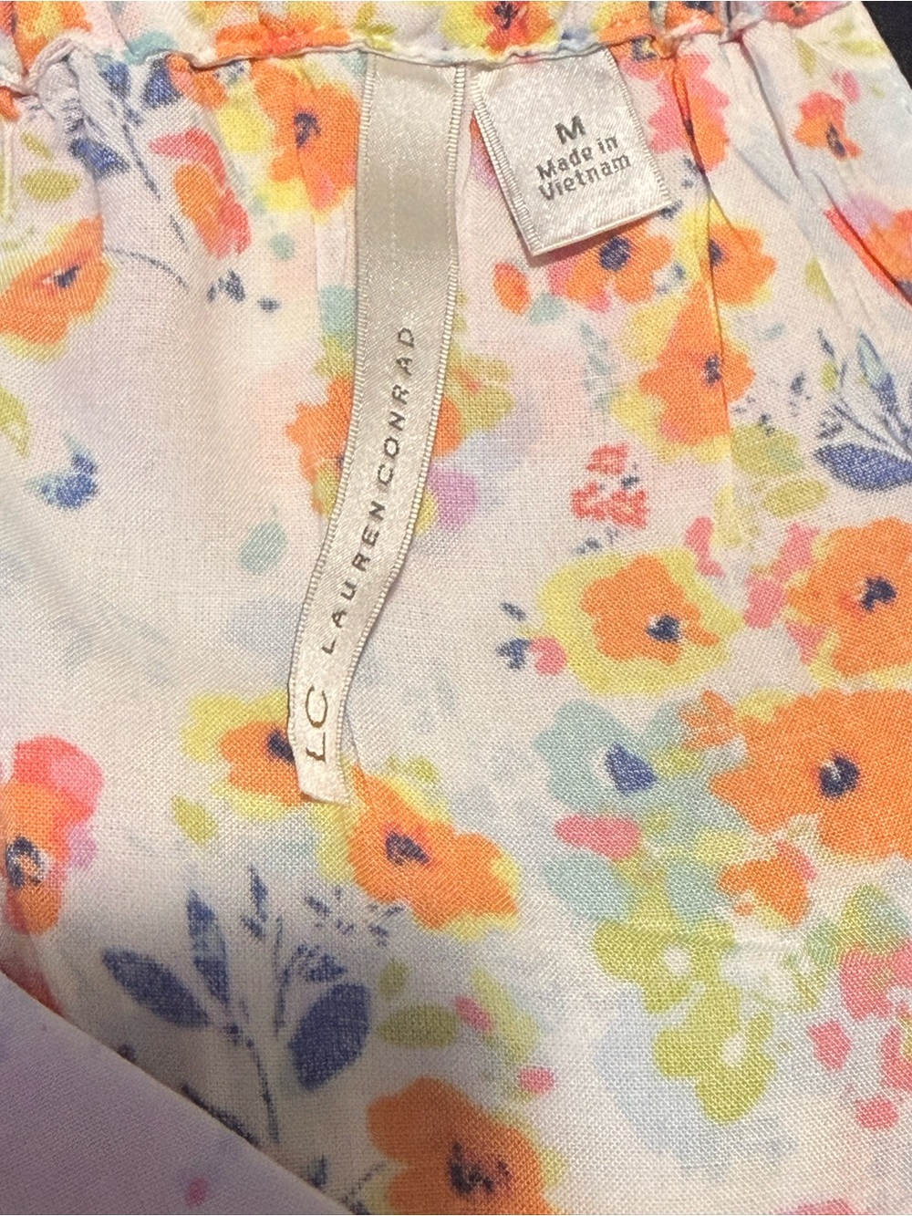 LC Lauren Conrad Floral Print Maxi Dress Size M Spaghetti Strap Ruffle Detail - Picture 6 of 7